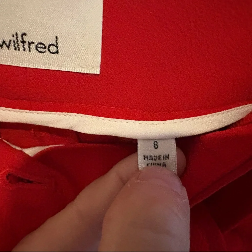 Wilfred  Red Belted Shorts - Picture 3 of 4